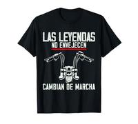 Biker Divertido Motero Las Leyendas no Envejecen Moto Camiseta