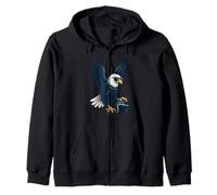 Biker Eagle Espíritu de Libertad y Poder Sudadera con Capucha