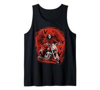 Biker Grim Reaper Ángel de la Muerte Cráneo Motocicleta Halloween Camiseta sin Mangas