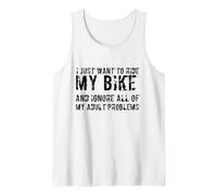 Biker I Just Want To Ride My Bike Motocicleta Motocicleta Camiseta sin Mangas