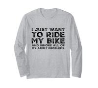 Biker I Just Want To Ride My Bike Motocicleta Motocicleta Manga Larga