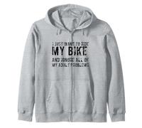 Biker I Just Want To Ride My Bike Motocicleta Motocicleta Sudadera con Capucha
