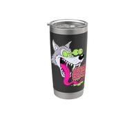 Biker Lowbrow "Howling Wolf" Wolves Rockabilly 50s Vaso térmico de acero inoxidable de doble pared