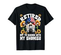 Biker Mom Retirement GNOME For Patriotic Motorcycle Grandma Camiseta