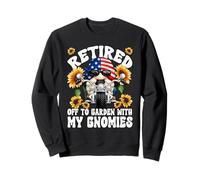 Biker Mom Retirement GNOME For Patriotic Motorcycle Grandma Sudadera