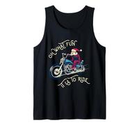 Biker Santa - Ventilador de Motocicleta para Hombre y Mujer Camiseta sin Mangas