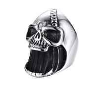 Biker Style Skull Ring - Abreanillos para Cerveza Street Fashion Skull Design, Abreanillos de Aleación, Accesorio Punk de | Útil vor Bares, Camping, Cumpleaños o como regalo para amigos