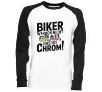 Biker Werden Nicht Grau Das ist Chrom Blance Camiseta De Béisbol Unisex White Baseball tee Tshirt Unisex