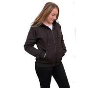 Bikers Gear Australia 4q-bu1v-n302 The CrossFire - Chaqueta con capucha de Kevlar para mujer, color negro, protección CE, equipo de motociclistas australianos, negro, 14 UK