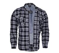 Bikers Gear Australia - Camisa protectora de franela para motocicleta con forro de aramida multicolor negro y blanco 4XL