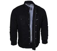 Bikers Gear Australia - Camisa protectora de franela para motocicleta con forro de aramida negro negro small