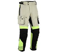 Bikers Gear Australia Hi Viz Safety GloRider - Pantalones Impermeables para Motocicleta con Armadura extraíble CE1621-1 UK 46S-EU56S