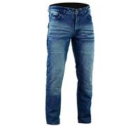 Bikers Gear Australia Kevlar - Pantalones vaqueros de moto con forro clásico con armadura extraíble CE 1621-1, mezclilla de lavado de piedra, talla 40