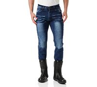 Bikers Gear Australia Kevlar - Pantalones Vaqueros para Motocicleta, con Forro Interior, Estilo clásico CE 1621-1, Protectores extraíbles