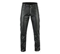 Bikers Gear Australia Lt1001men-s - Pantalones de Mezclilla Unisex de Cuero para Hombre, Pantalones de Motocicleta, Cintura Vaquera, Talla 30/S, Color Negro