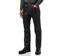 Bikers Gear Australia Pantalones Vaqueros de Cuero Suave Rock and Roll para Motocicleta, de Cuero de Primera Calidad para un Ajuste cómodo, Negro, Talla 36 EU