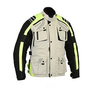 Bikers Gear Australia Velocity Glowrider Waterproof Thermal Motorcycle Jacket - 1621-1 5 Piece CE Removable Armour - Safety Hi Viz - Vented Size 3XL