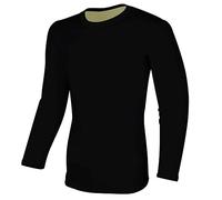 Bikers Gear - Camisa de moto de Kevlar - Camisa protectora blindada para moto Heavy GSM Dupont Kevlar Aramide con armadura de protección CE para moto, Negro , S