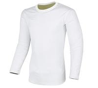 Bikers Gear - Camisa protectora para motocicleta Kevlar, camisa blindada pesada GSM Dupont™ Kevlar® aramida con armadura protectora para motocicleta, blanco, XXL