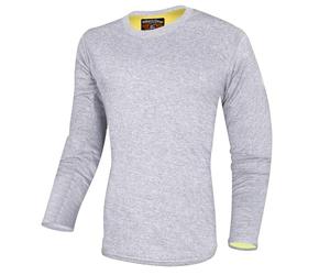 Bikers Gear - Camisa protectora para motocicleta Kevlar, camisa blindada pesada GSM Dupont Kevlar aramida con armadura protectora para motocicleta, gris, XL