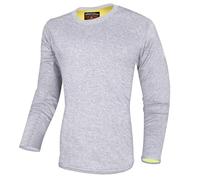 Bikers Gear Camiseta para motocicleta Kevlar - Camiseta protectora para motocicleta, camiseta blindada pesada GSM Dupont™ Kevlar® aramida con armadura protectora CE para motocicleta, Gris, 6XL