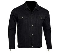 Bikers Gear Chaqueta vaquera unisex Dj401blk-m con forro Kevlar Australia, con protectores CE extraíbles, color negro, talla M EU