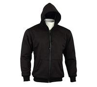 Bikers Gear Motorjack met capuchon - Sudadera con capucha - Volledig Gevoerd - DuPont™ Kevlar® Aramidevezels - CE beschermers - Zwart = 4XL - 132 cm - 137 cm