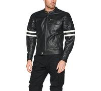 Australian Bikers Gear chaqueta moto Cafe Racer en color negro envejecido y rayas rojas oxblow con protecciones homologadas y extraíbles en talla XL Australian Bikers Gear chaqueta moto Cafe Racer en color negro envejecido y rayas blancas con protecciones homologadas y extraíbles