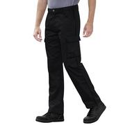 Bikers Gear UK Pantalon Moto Tipo Cargo con Bolsillos Laterales y con Kevlar Anti abrasivo en el Forro Interior Color Negro Talla 40 Largo