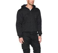Bikers Gear UK Sudadera con Capucha en Color Negro con Capucha y Reforzada con Kevlar Talla L
