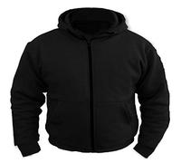 Australian Bikers Gear Sudadera con capucha The CrossFire en color Negro con Capucha y reforzada con Kevlar TALLA S