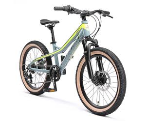 BIKESTAR Bicicleta de montaña de Aluminio Bicicleta Juvenil 20 Pulgadas de 6 a 9 años | Cambio Shimano de 7 velocidades, Freno de Disco, Horquilla de suspensión | niños Bicicleta Verde