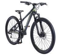 BIKESTAR Bicicleta de montaña Hardtail de Aluminio, 21 Marchas Shimano 27.5" Pulgadas | Mountainbike con Frenos de Disco Cuadro 14" MTB | Negro Verde