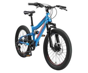 BIKESTAR Bicicleta de montaña Suspensión Doble Bicicleta Juvenil 20 Pulgadas de 6 años | Cambio Shimano de 7 velocidades, Freno de Disco, Fully | niños Bicicleta Azul