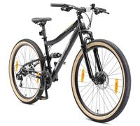 BIKESTAR Bicicleta de montaña Suspensión Doble Completa 27.5 Pulgadas | Cuadro 17" Cambio Shimano de 21 velocidades, Freno de Disco, Fully MTB Negro