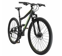 BIKESTAR Bicicleta de montaña Suspensión Doble Completa 29 Pulgadas | Cuadro 19" Cambio Shimano de 21 velocidades, Freno de Disco, Fully MTB Negro