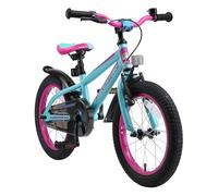 BIKESTAR Bicicleta Infantil para niños y niñas a Partir de 4 años | Bici de montaña 16 Pulgadas con Frenos | 16" Edición Mountainbike Turquesa