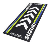 Biketek Alfombrilla de garaje negro blanco amarillo azul para moto Suzuki Nuevo