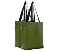 BikeZac COBAGS 2.0 - Bolsa de bicicleta con clip - Bolsa de compras para bicicleta - Bolsa de transporte - Cesta de compras - Reutilizable - Bolsa de reciclaje (Cobags Simply Green 2X)