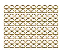 BIKICOCO 1.5 cm Hebilla de anillos en D de metal - No soldado - para coser bricolaje y Bolso - Bronce - 100 Piezas