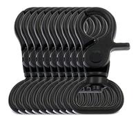 BIKICOCO - Broche de perno giratorio, clips de gancho de gatillo, cierre de mosquetón, con ojal giratorio de 1,5 cm, negro - 10 piezas