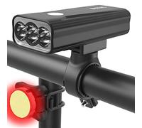 BIKIL luz Bicicleta 6400mAh luz Delantera Bicicleta Recargable USB C Luces Bicicleta Delantera y Trasera LED Impermeable Linterna Potente 2400 Lúmenes para Ciclismo Carretera y Montaña para la Noche