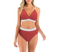 Bikini Banador Mujer Parte Arriba Bikini Mujer Conjuntos de para Conjuntos de Cintura Alta Trajes Baño Traje Baño Tallas Grandes Barata Bikinis Talla (Wine L)