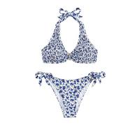 Bikini Bandeau Conjunto Mujer Bikinis 2026 Tanga Traje de baño de Piezas con Cuello Sexy para Mujer Traje baño Bikini para Talla Grande Deportivo Bikinis 2026 (Blue, S)