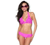 Bikini con diseño de flores, color rosa, tallas S, M, L, XL, 12897