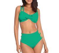 Bikini de cintura baja de dos piezas Push Up Sexy Set Bikinis acolchado traje de natación con lazo al cuello Triángulo Sexy Tanga Trajes Bikini Ganchillo Delantal desmontable, G-verde, M