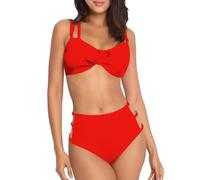Bikini de cintura baja de dos piezas Push Up Sexy Set Bikinis acolchado traje de natación con lazo al cuello Triángulo Sexy Tanga Trajes Bikini Ganchillo Delantal desmontable, G-orange, XL