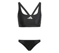 adidas Mujer 3 Stripes V-Back Bikini, Black/White, 46