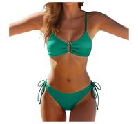 Bikini De Talle Traje De Baño Deportivo Bikini Deportivo a S Banda Triangular Bajo El Pecho Bikinis para Mujer, Bikinis Adelgazantes con Tirantes S, para Mujer con Pantalones Cortos