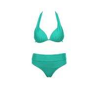 Bikini Deportivo Mujer Braga Alta Conjunto Verano Conjunto de Bikini con Sujetador Acolchado con realce para Mujer, Traje de baño, Traje baño Tallas Grandes Mujer Bandeau Bikinis 2026 (Green, L)